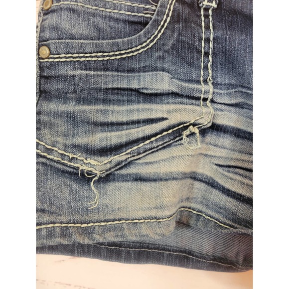 ⭐️⭐️SOLDMER⭐️⭐️Blue Spice Blue Denim Cut-Off Medium Wash - Picture 7 of 10